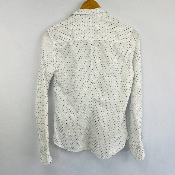 Frank & Eileen Barry White Printed Crinkle Shirt - Picture 4 of 12